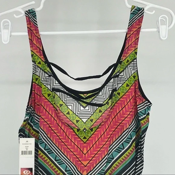 RIPCURL TIKI GODDESS TANK TOP BLACK STRAPPY BACK EXTRA SMALL - Picture 3 of 10
